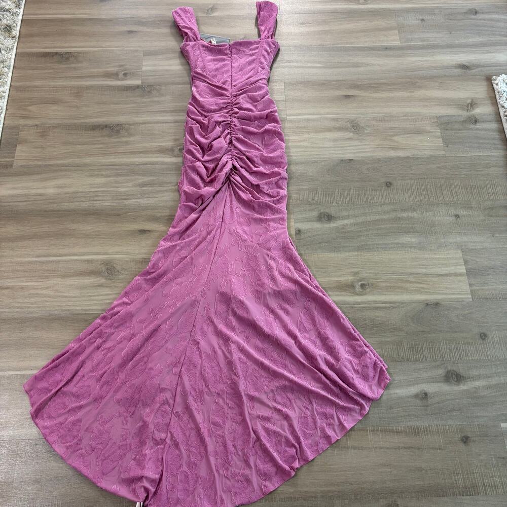 NWT House of CB Cesca Floral Ruched High-Low Corset Dress Women Size XS Pink - Picture 8 of 9